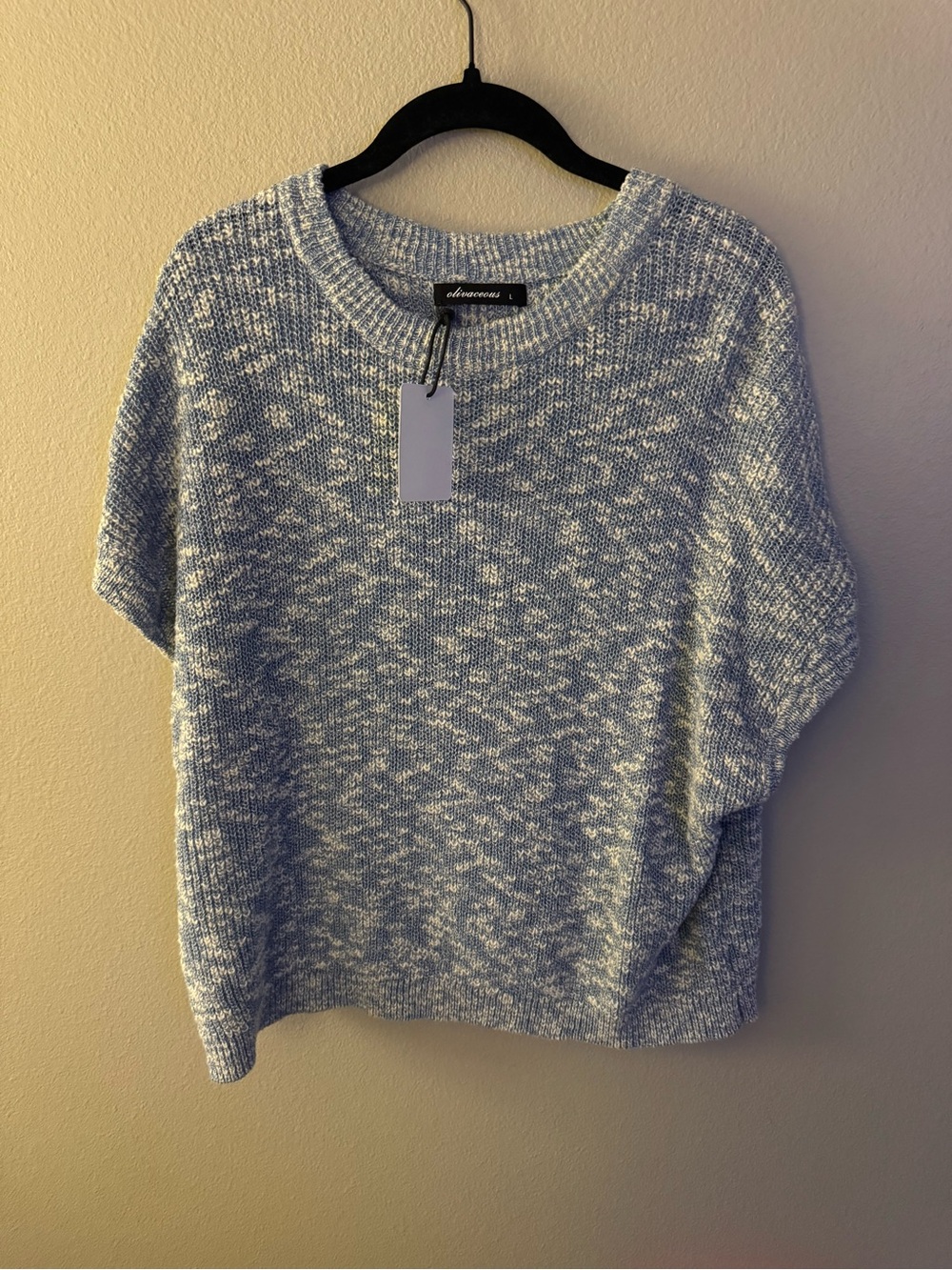 Olivaceous Light Blue Marled Crewneck Sweater women's Large